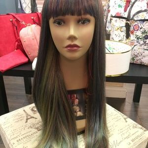 New Full Wig Long 18-22 inch Multi Color Bob Human